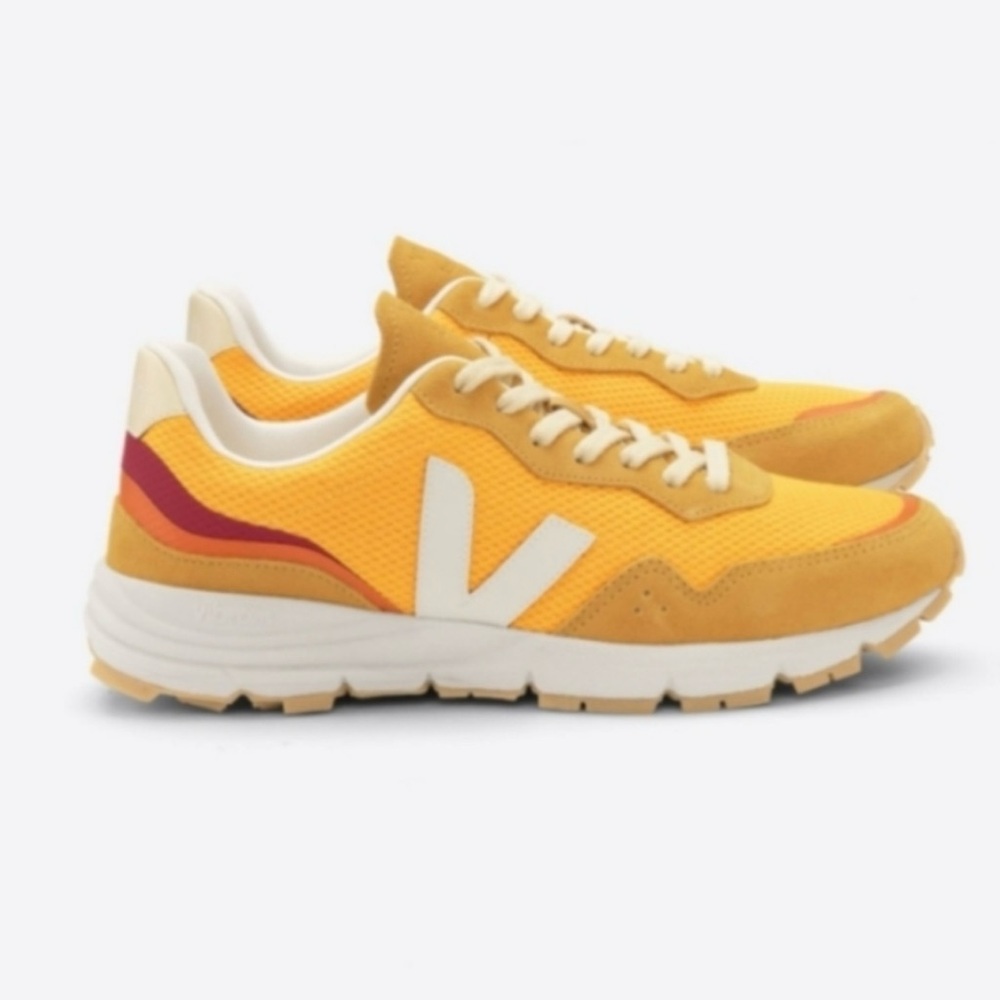 Veja Mustard and Red Sneakers with White Accents